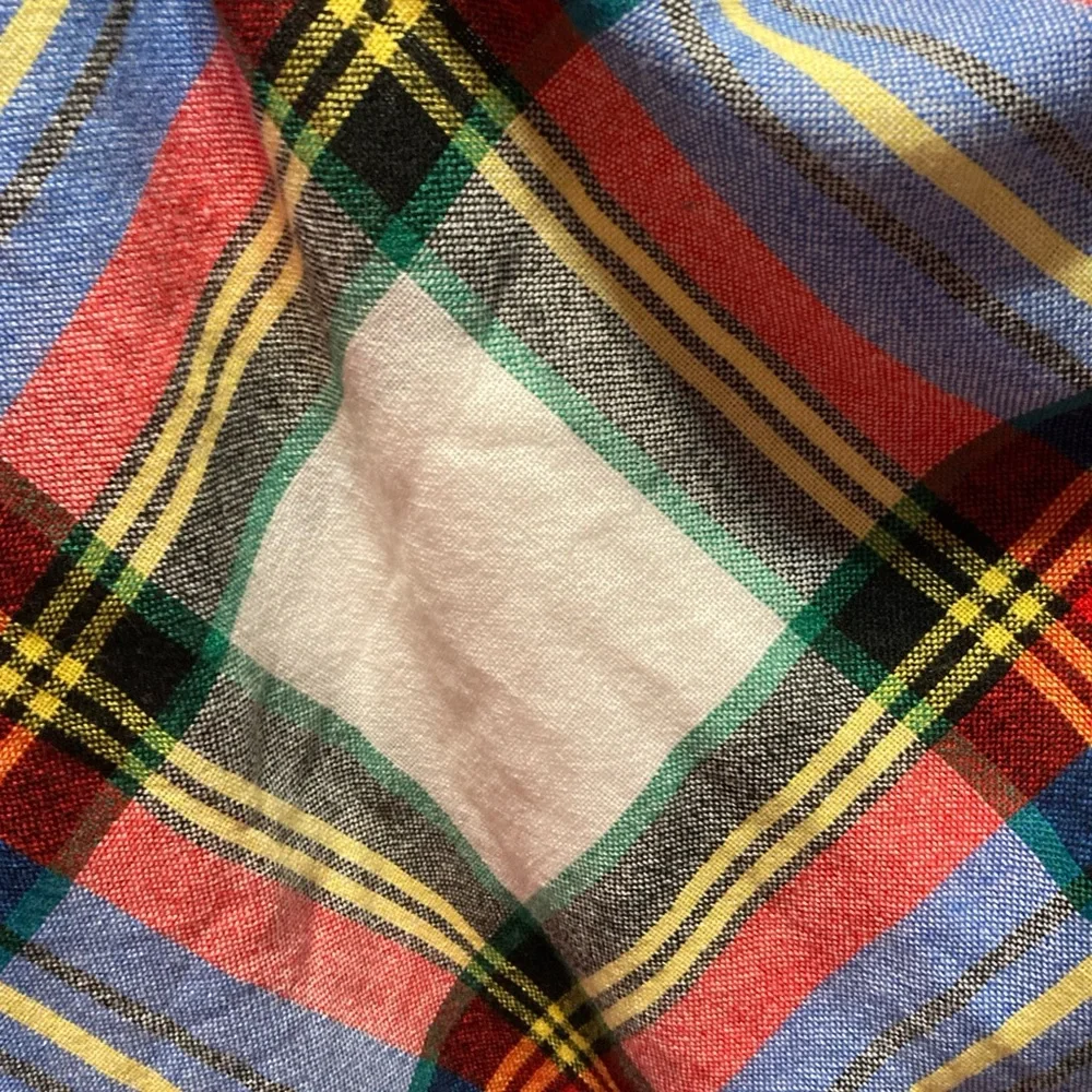 LANDS' END large plaid scarf EUC 0822